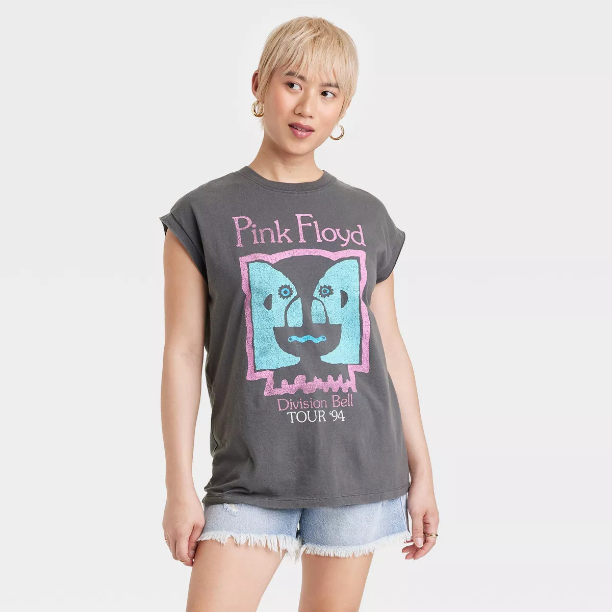 Women's Pink Floyd Tour 94 Graphic Muscle Tank Top - Black | Target