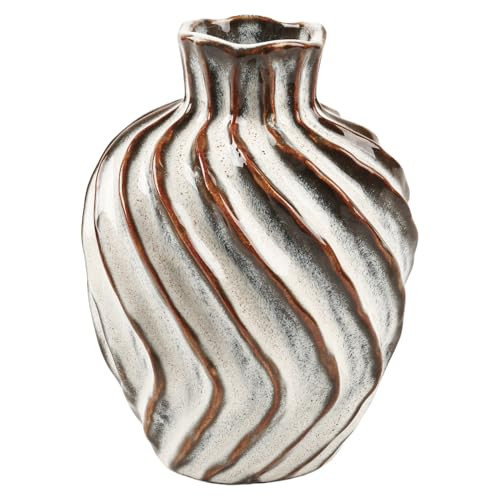 Ceramic Vase Modern Aesthetic Decorative Small Flower Vase for Home Decor, Living Room, Office, Table Centerpiece Shelf Bookshelf Decoration, 7.1 Inch | Amazon (US)