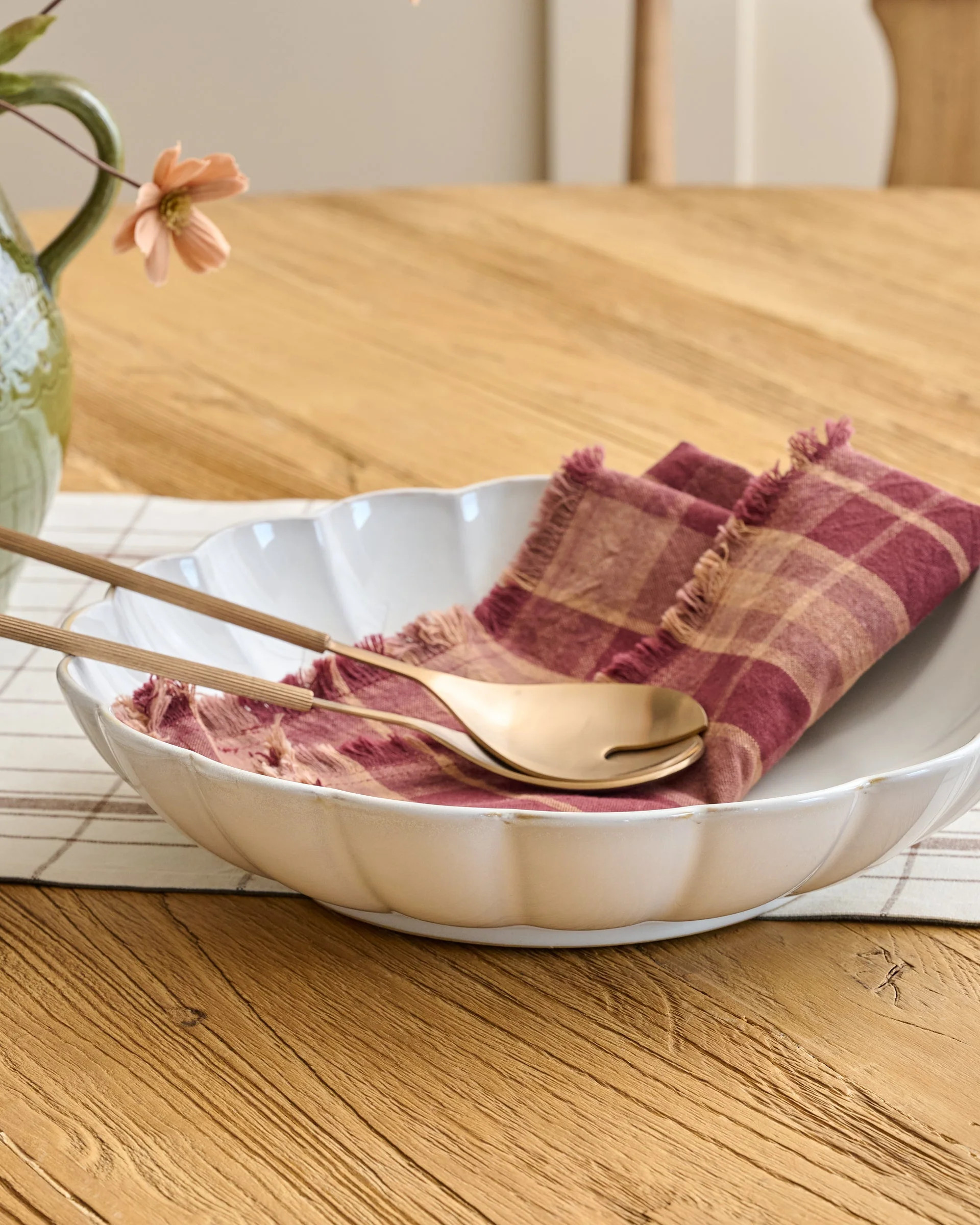 Oversized Cream Scalloped Serving Bowl | Magnolia