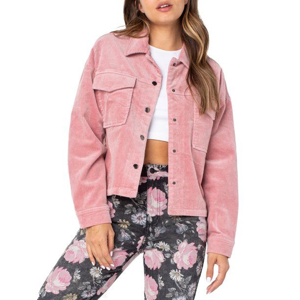 Celebrity Pink Women's Cord Jacket - Walmart.com | Walmart (US)