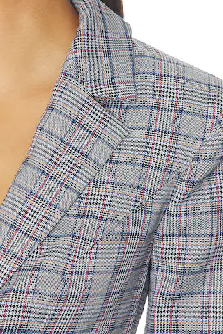Dolly Blazer Dress in Grey Plaid | Revolve Clothing (Global)