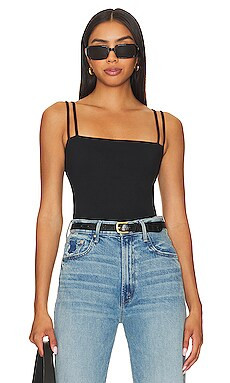 Susana Monaco Double String Tank Top in Black from Revolve.com | Revolve Clothing (Global)