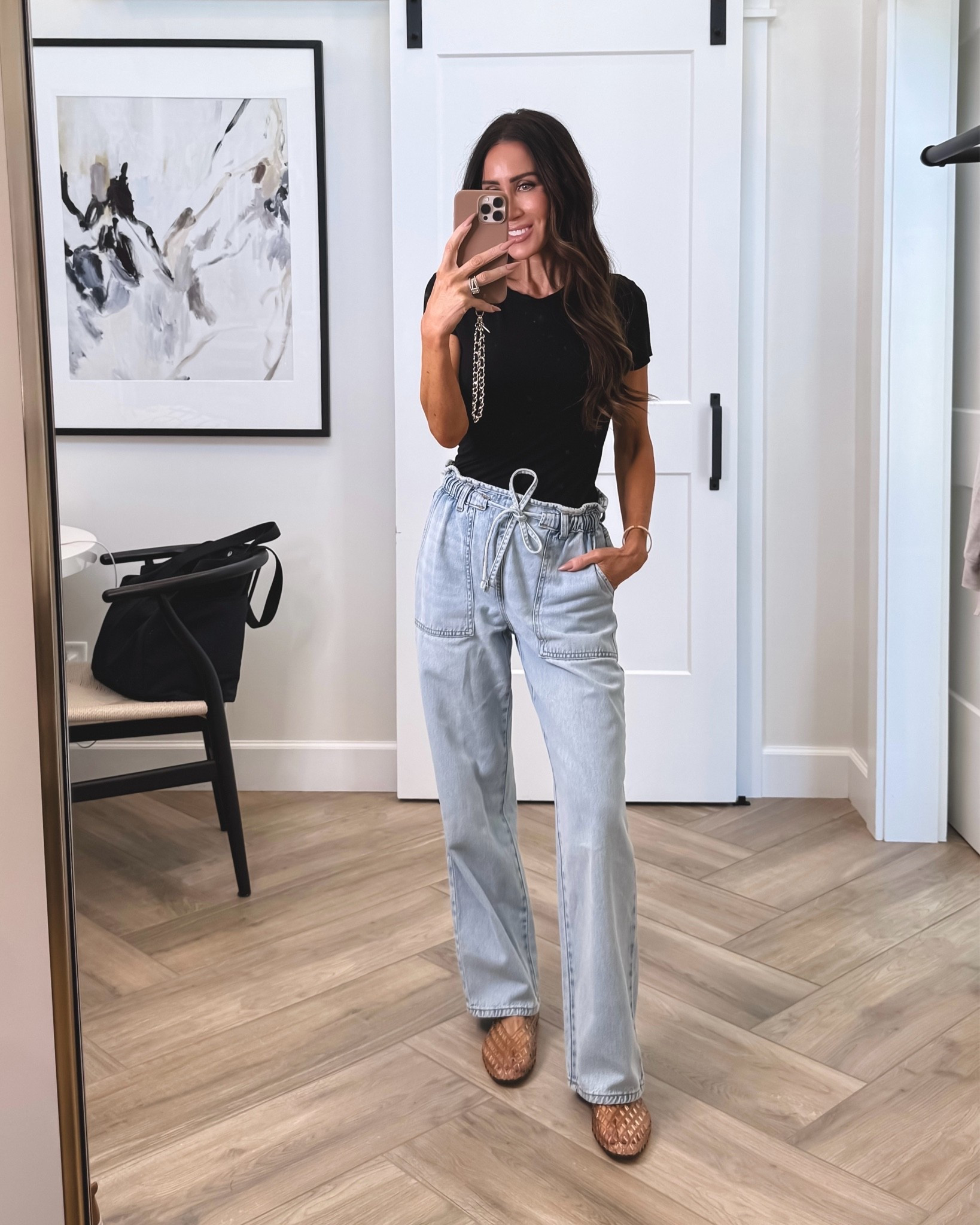 Everyday outfit , go to amazon top Sz small and Walmart drawstring jeans sz xs