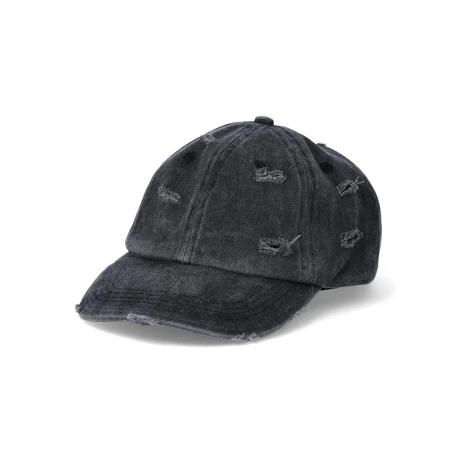 No Boundaries Distress Baseball Hat, Dark Grey, Women's | Walmart (US)