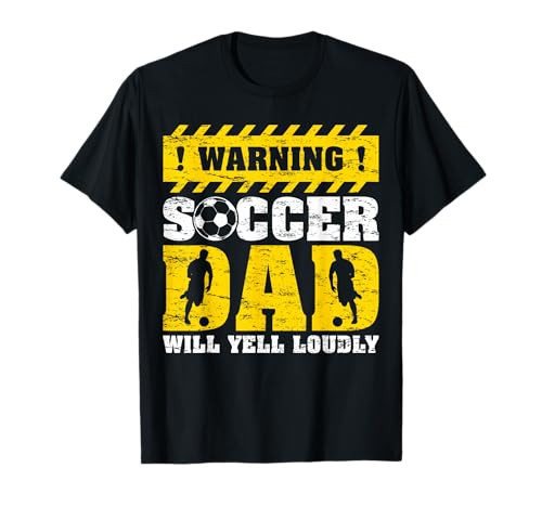 Vintage Warning Will Yell Loudly Soccer Dad Father's Day T-Shirt | Amazon (US)