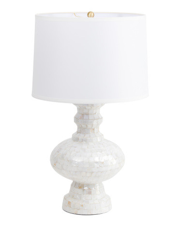 29in Handmade Mother Of Pearl Shaped Table Lamp | TJ Maxx