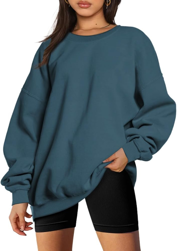 EFAN Womens Oversized Sweatshirts Hoodies Fleece Crew Neck Pullover Sweaters Casual Comfy Fall Fa... | Amazon (US)
