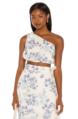 Peony Swimwear One Shoulder Crop Top in Flannel from Revolve.com | Revolve Clothing (Global)