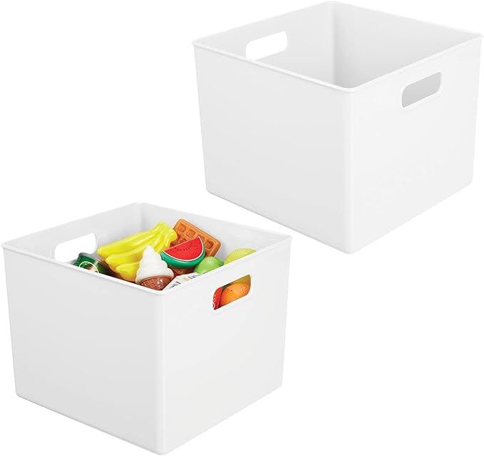 mDesign Deep Plastic Home Storage Drawer Organizer Basket Bin for Cube Furniture Shelving in Offi... | Amazon (US)