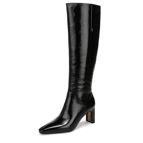 Sam Edelman Women's Sylvia 2 Knee High Boot, Black Patent, 8.5 | Amazon (US)