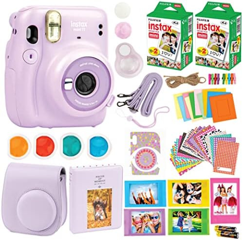 Amazon.com : Fujifilm Instax Mini 11 Camera + Fuji Instant Instax Film (40 Sheets) & Includes Cas... | Amazon (US)