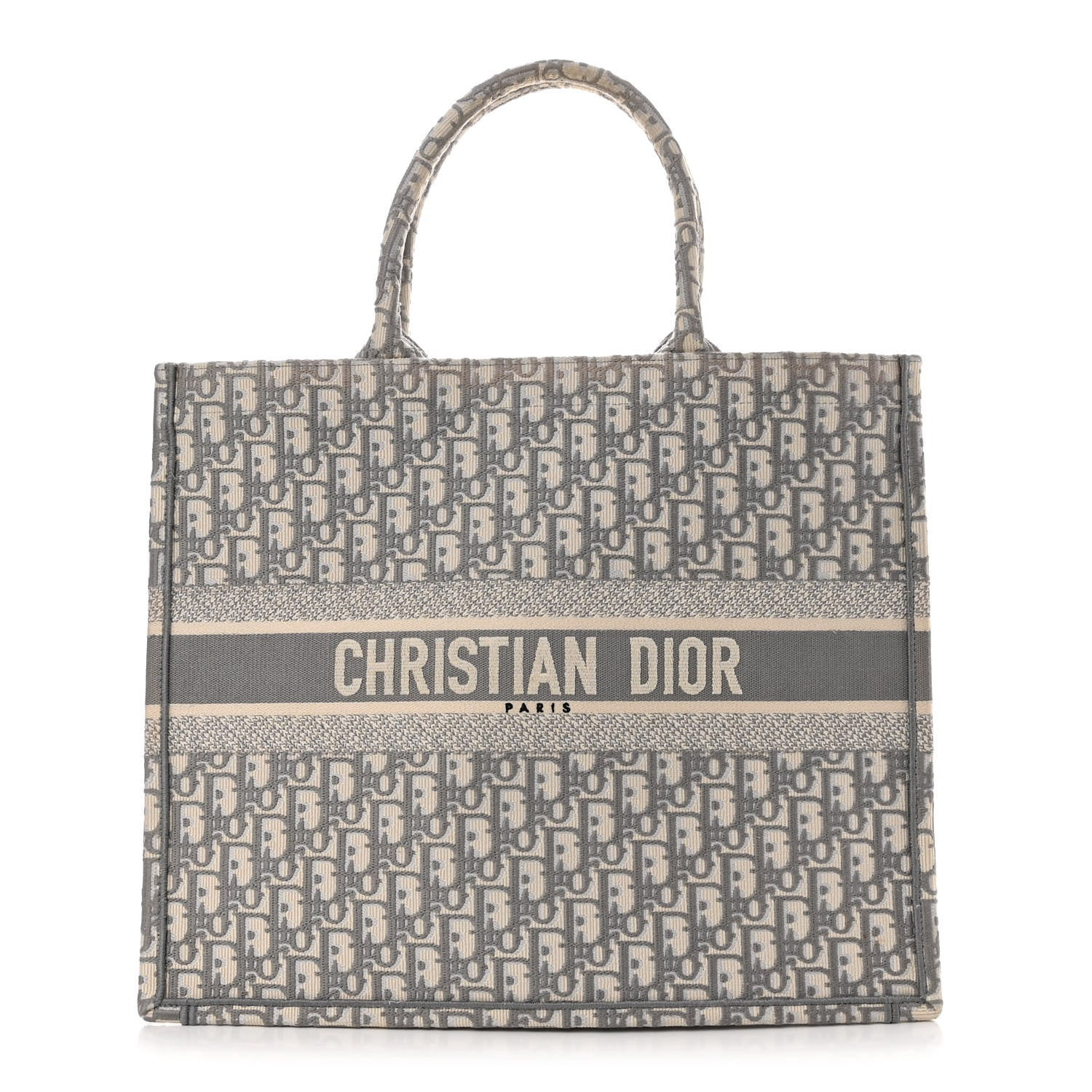 Oblique Large Book Tote Grey | FASHIONPHILE (US)