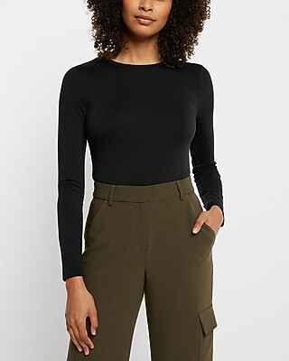 Supersoft Crew Neck Long Sleeve Tee | Express