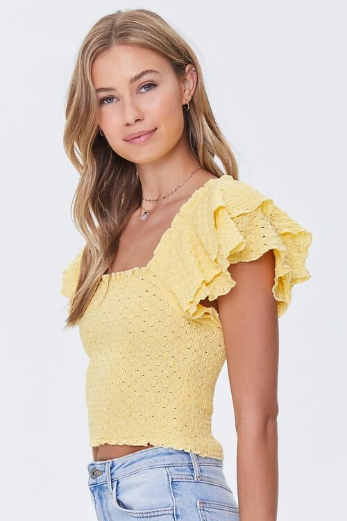 Flutter Sleeve Crop Top | Forever 21 | Forever 21 (US)