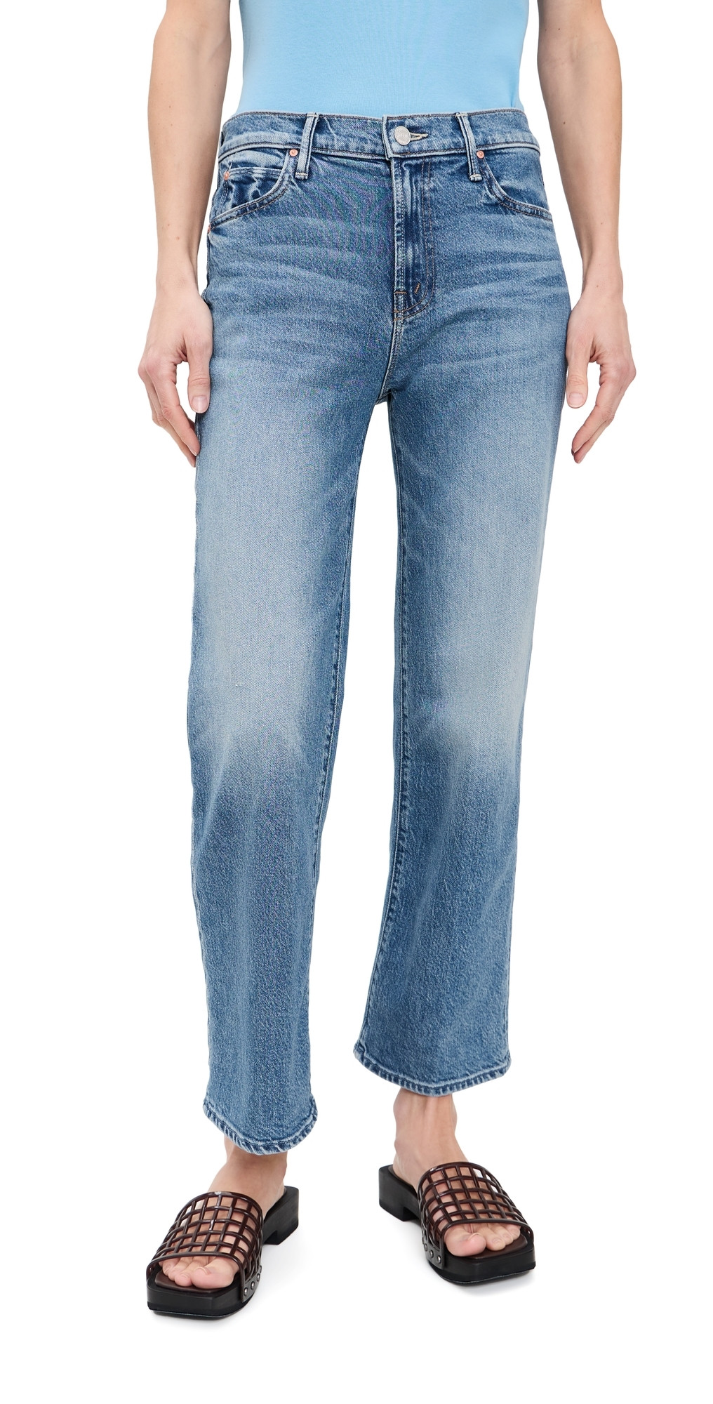 MOTHER Petite Lil Kick It Ankle Jeans Birds Gone Wild 34 | Shopbop