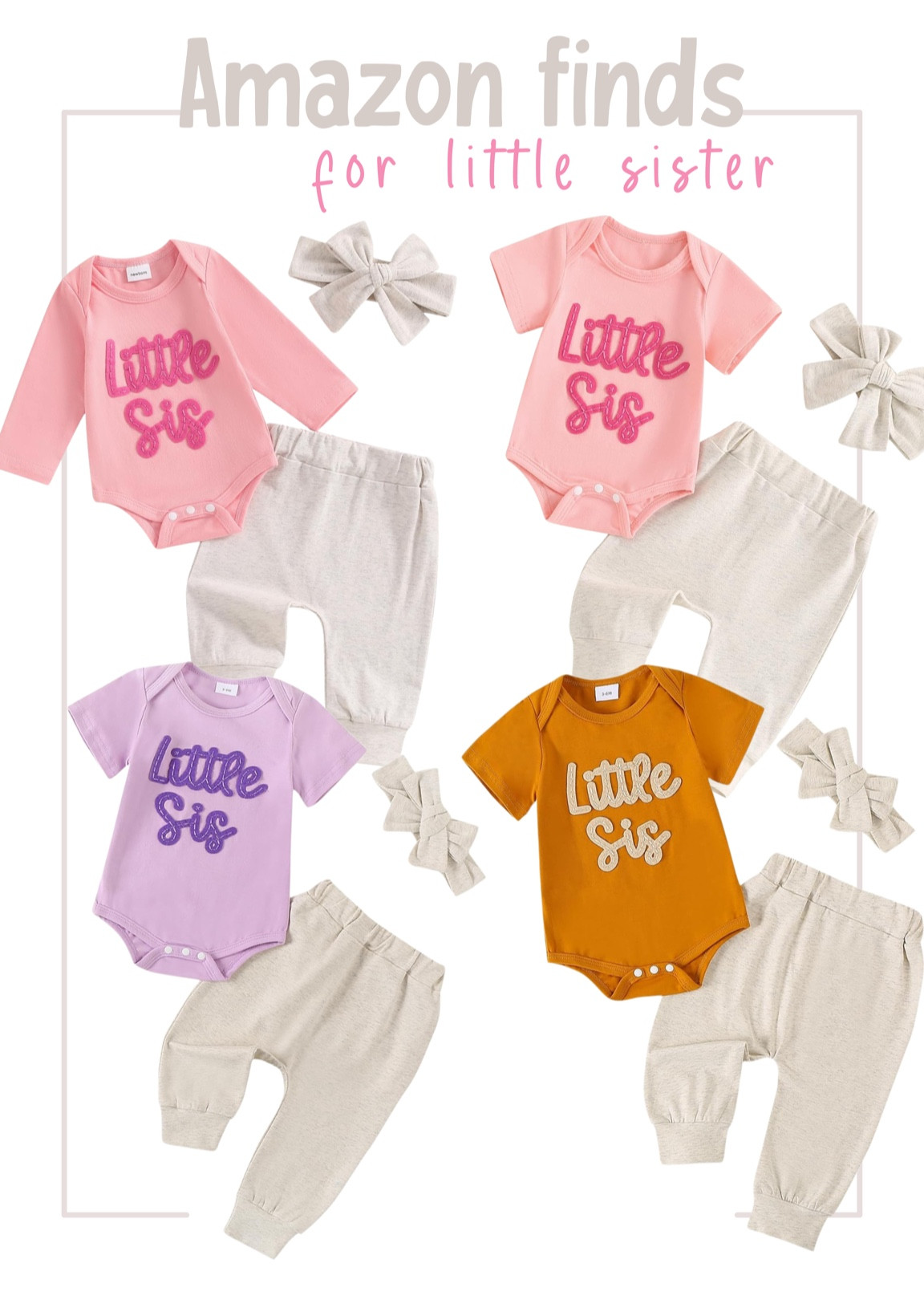 loving these little sister outfits from Amazon 💕

Baby girl outfits, little sister, Amazon finds, baby girl style

#LTKBaby #LTKKids #LTKFamily