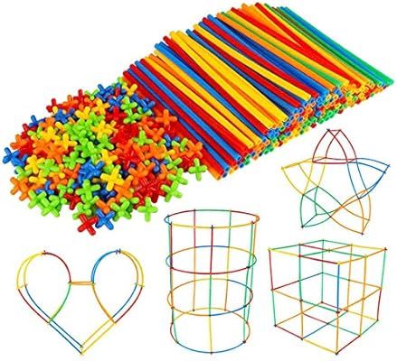 Winsenpro Straws Builders Construction Building Blocks Toy,300 Piece Plastic Engineering STEM Toy... | Amazon (US)