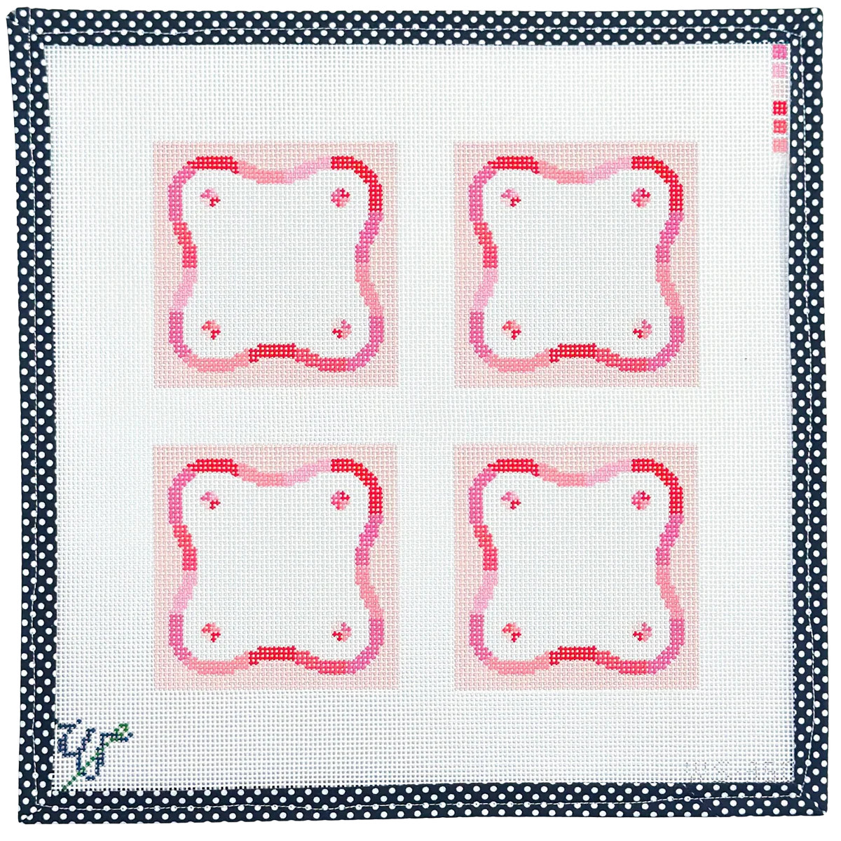 Pink Squiggle Coasters | Wipstitch