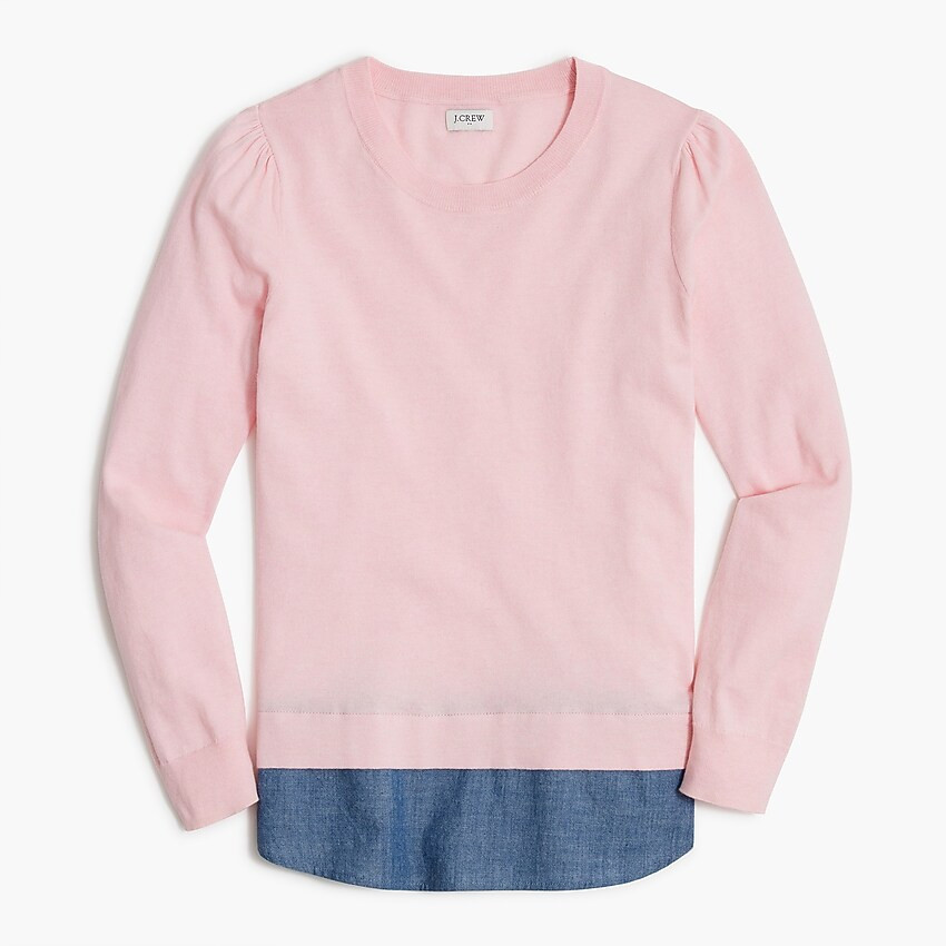 Woven sweater with split hem | J.Crew Factory