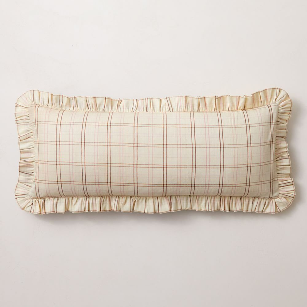 Heather Taylor Home Mayfair Plaid with Ruffle Pillow Cover | West Elm (US)