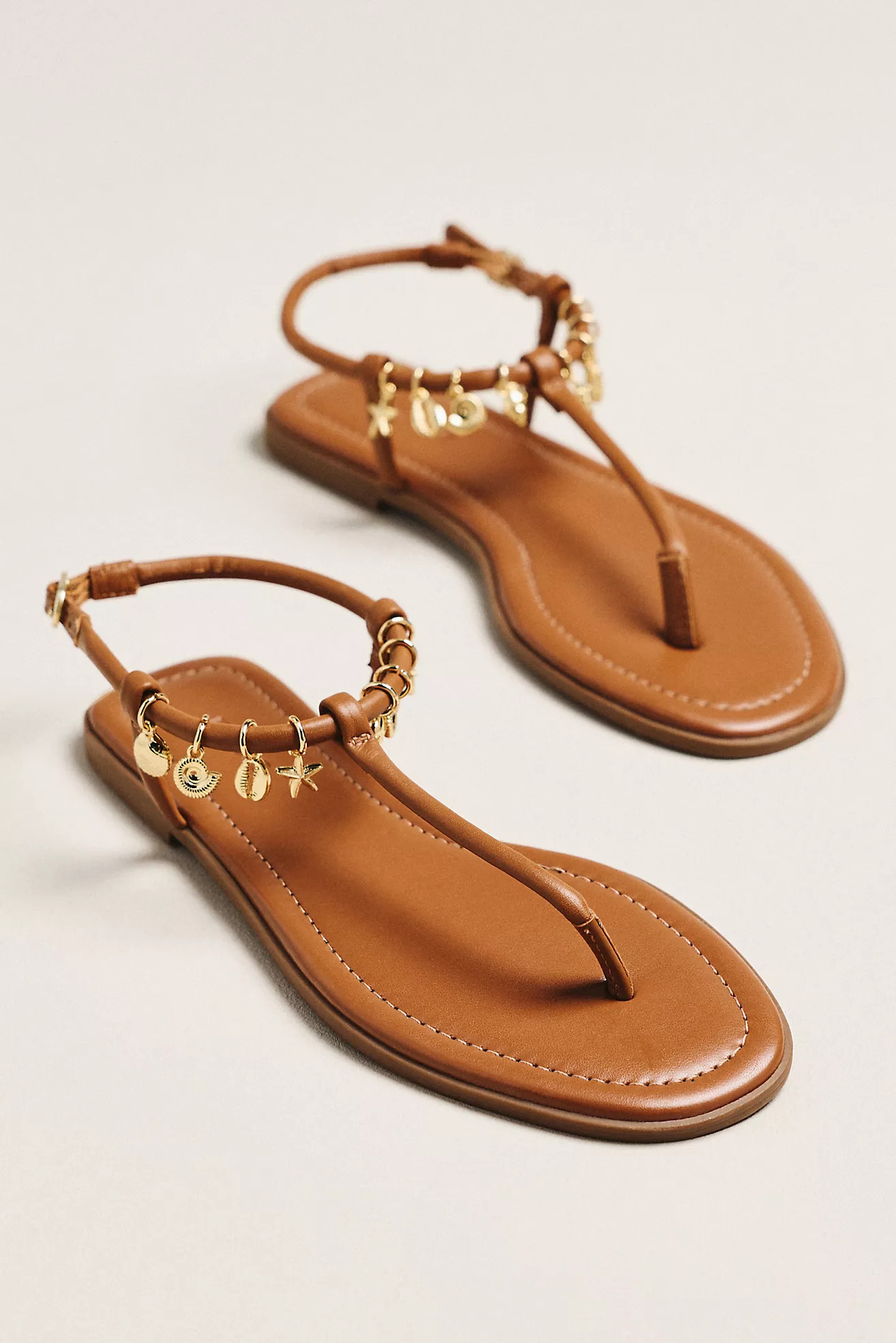 Maeve Ankle-Strap Charms Sandals | Anthropologie (US)