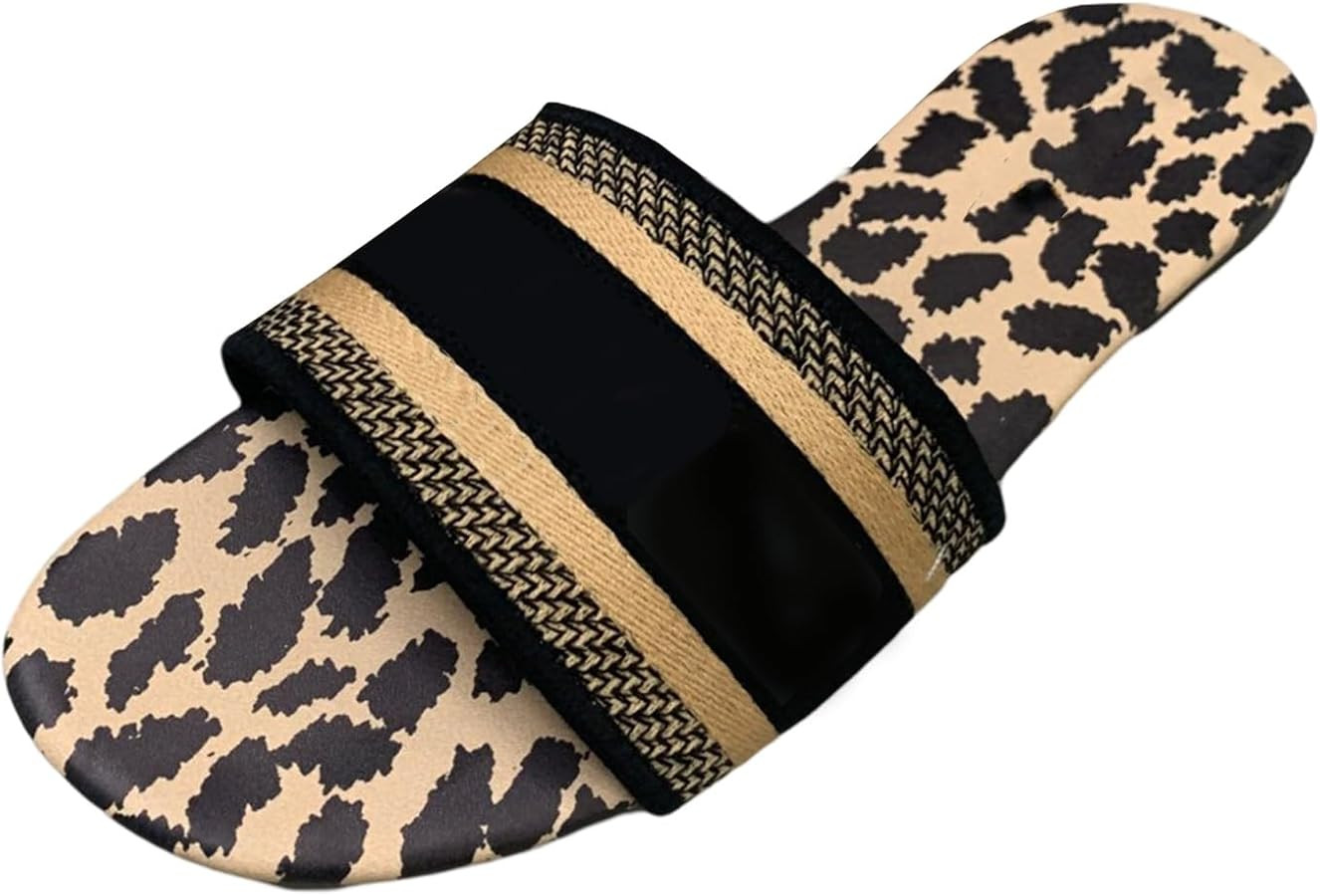 Womens Embroidered Flat Sandals for Womens Summer Dressy Slippers Non Slip comfortable Beach Sand... | Amazon (US)