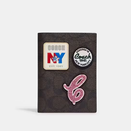 Passport Case In Signature Canvas With Ski Patches | Coach Outlet
