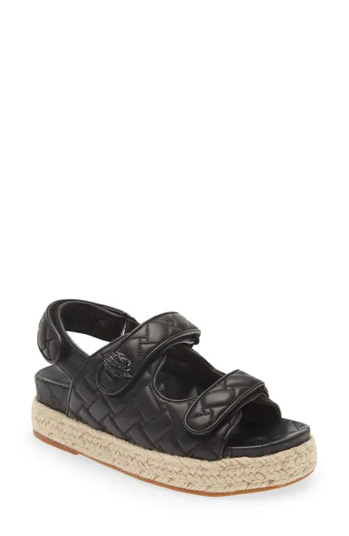 Kurt Geiger London Orson Platform Espadrille Sandal in Black at Nordstrom, Size 7Us | Nordstrom