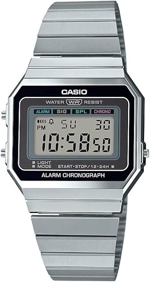 Casio Men's A700W-1ACF Classic Digital Display Quartz Silver Watch | Amazon (US)