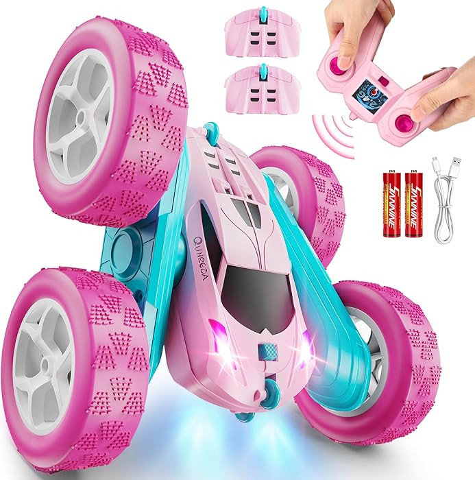 RC Cars, Pink Remote Control Car for Girls, 2.4 GHZ Double Sided RC Stunt Car 360° Rotating Remo... | Amazon (US)