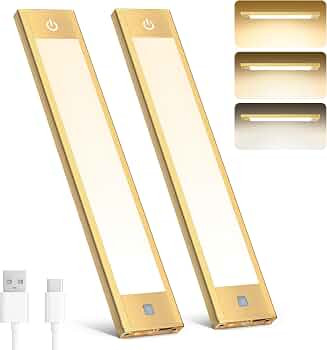 V4light Motion Sensor Cabinet Light, Rechargeable, Dimmable, 2Pcs, 9in | Amazon (US)