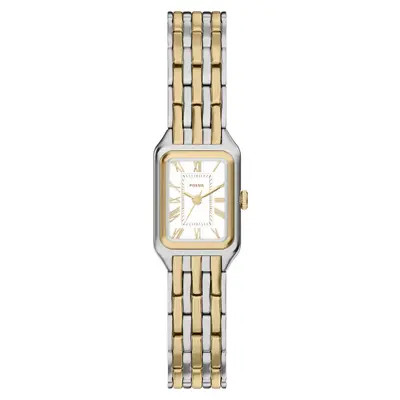 Fossil Mini Raquel Tank Bracelet Watch, 18mm x 29mm in Gold at Nordstrom | Nordstrom