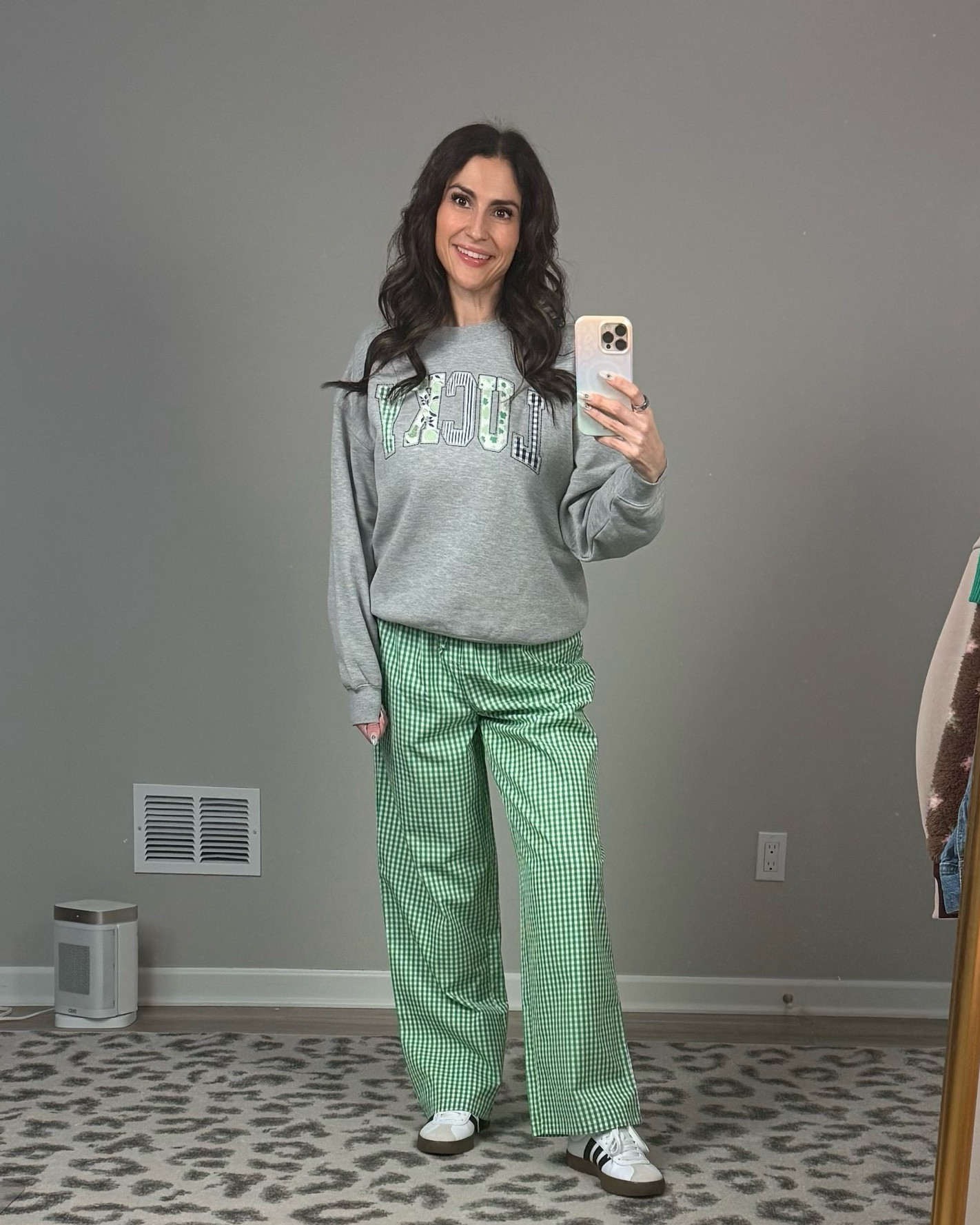 Comfy St. Patrick’s Day moment 🍀

If I’m doing festive, it still has to be cozy.

This lucky sweatshirt and plaid lounge pants combo was too cute not to share.
@Target 

#LTKSeasonal #LTKOver40 #LTKootd