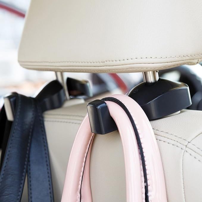 IPELY Universal Car Vehicle Back Seat Headrest Hanger Holder Hook for Bag Purse Cloth Grocery (Bl... | Amazon (US)