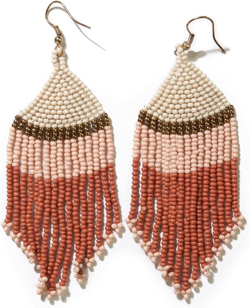 INK + ALLOY Women's Erin 4- Inch Fringe Beaded Boho Earrings Handmade Jewelry for the Modern Bohe... | Amazon (US)