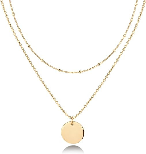 PAVOI 14K Gold Plated Layering Necklaces | Stylish Minimalist Design Pendant Necklaces | Butterfl... | Amazon (US)