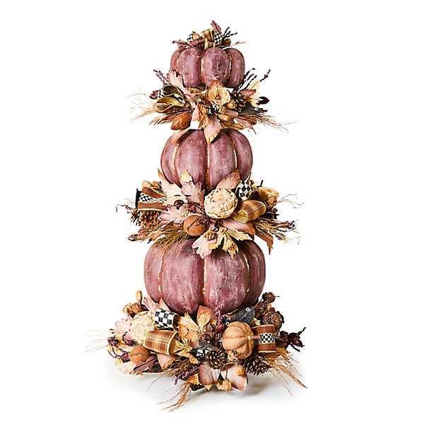 MacKenzie-Childs Autumnology Stacked Pumpkins Topiary | MacKenzie-Childs