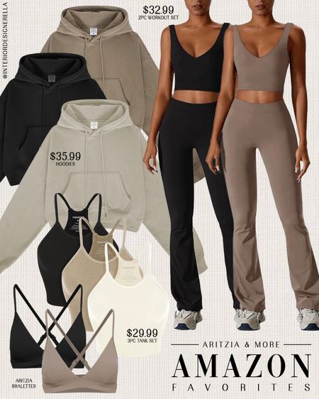 ARITZIA + Amazon finds!✨ $32.99 Amazon 2pc workout sets + $35.99 Amazon cropped hoodies!✨ Share this post with a friend!!🤗 Click on the “Shop OOTD Collages” collections on my LTK to shop!🤗 Have an amazing day!! Xo!! 

#LTKfindsunder50 #LTKfindsunder100 #LTKfitness