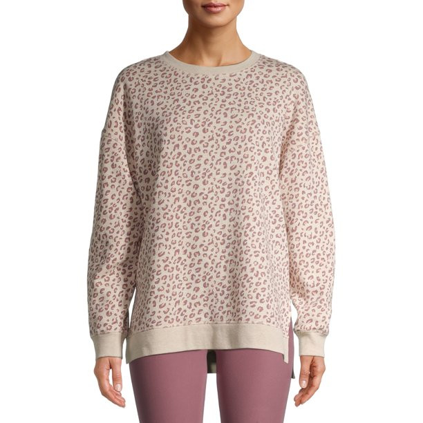 Wild Skye Juniors' Tunic Sweatshirt with Side Slits | Walmart (US)