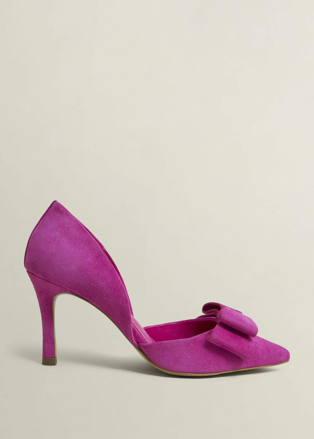 Elva Suede Bow Court Shoes | Hobbs UK | | Hobbs