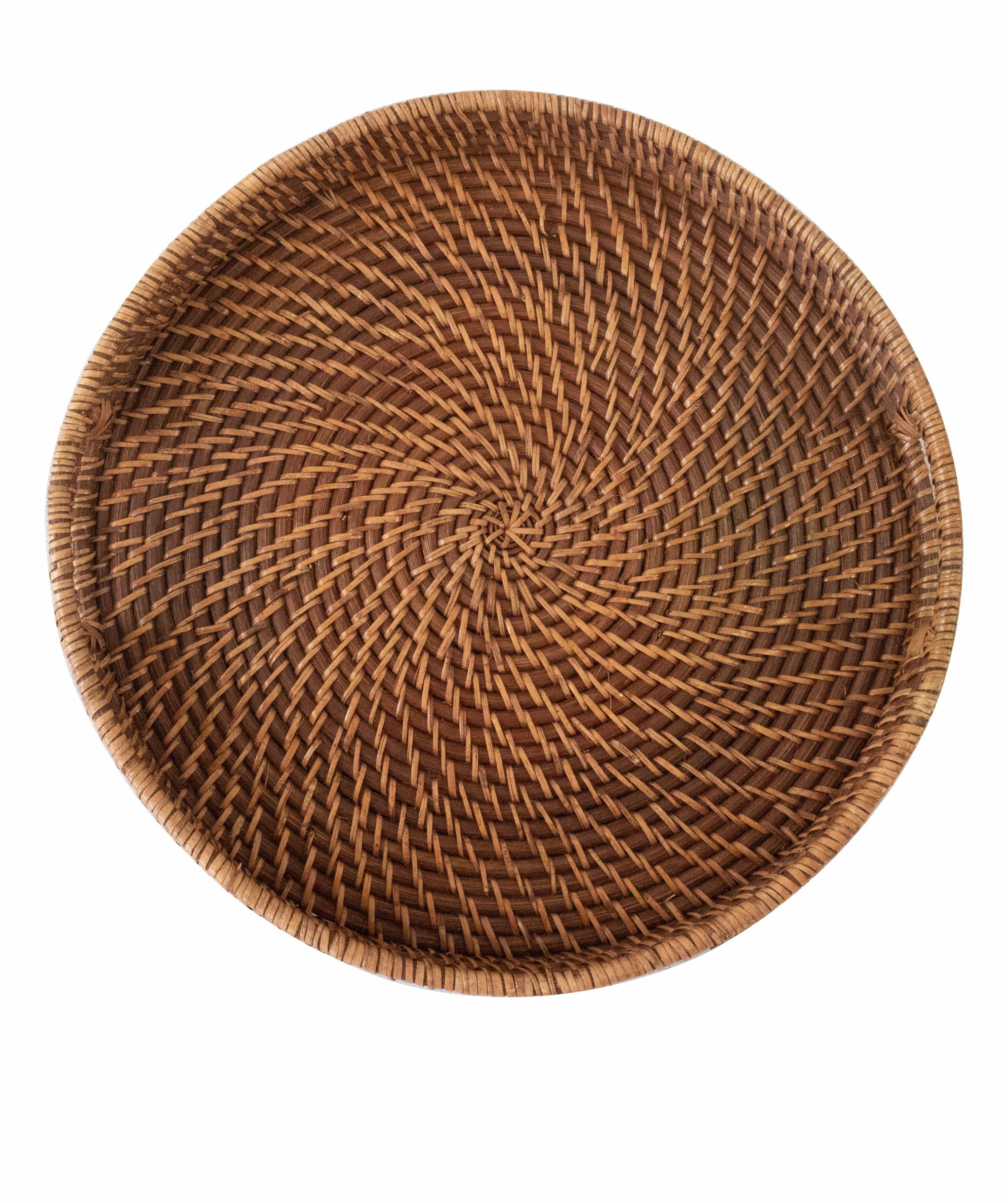 Round Wicker Serving Trays with Handles (16-Inch)| For Serving & Tabletop Display | Walmart (US)