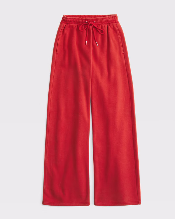 Women's High Rise Wide Leg Sunday Sweatpant | Women's Bottoms | Abercrombie.com | Abercrombie & Fitch (US)