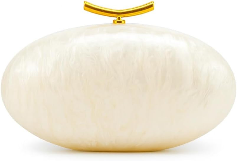 Acrylic Bubble Bag Luxury Marble Clutch Evening Purses for Women Glitter Handbag for Wedding Part... | Amazon (US)