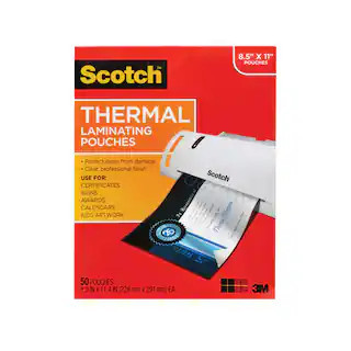 Scotch™ Thermal Laminating Pouches 50 Pieces, 8.5" x 11" By 3M in Clear | 8.5" x 11" | Michaels® | Michaels Stores