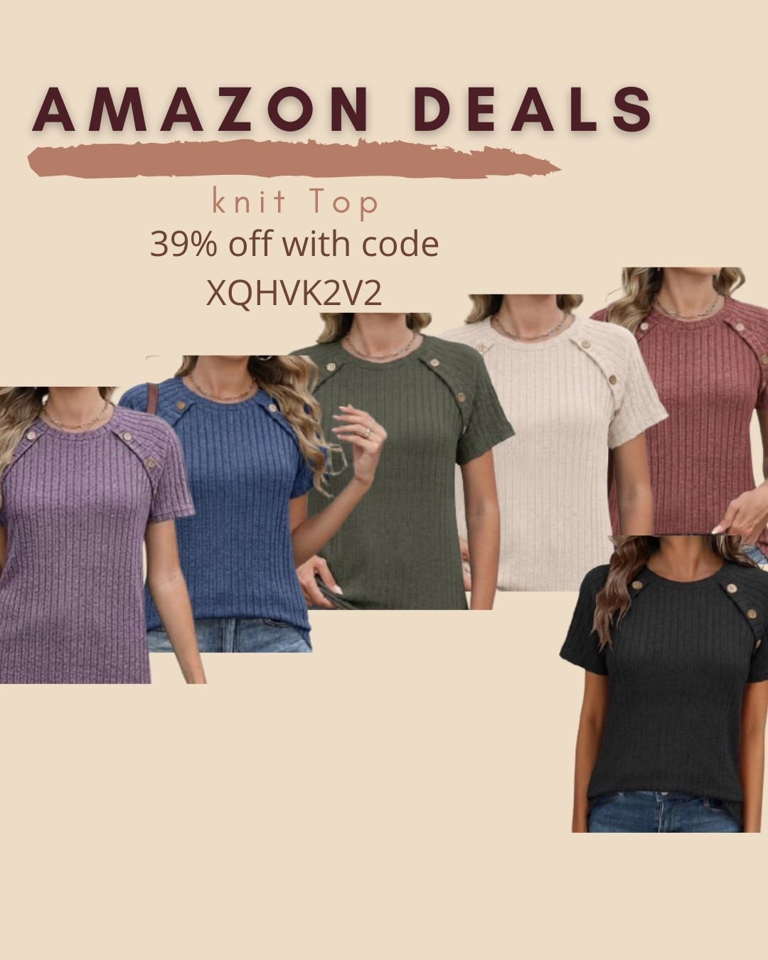 $8 ends 5/9

Amazon fashion 
Amazon deals 
Knit top
Casual top
