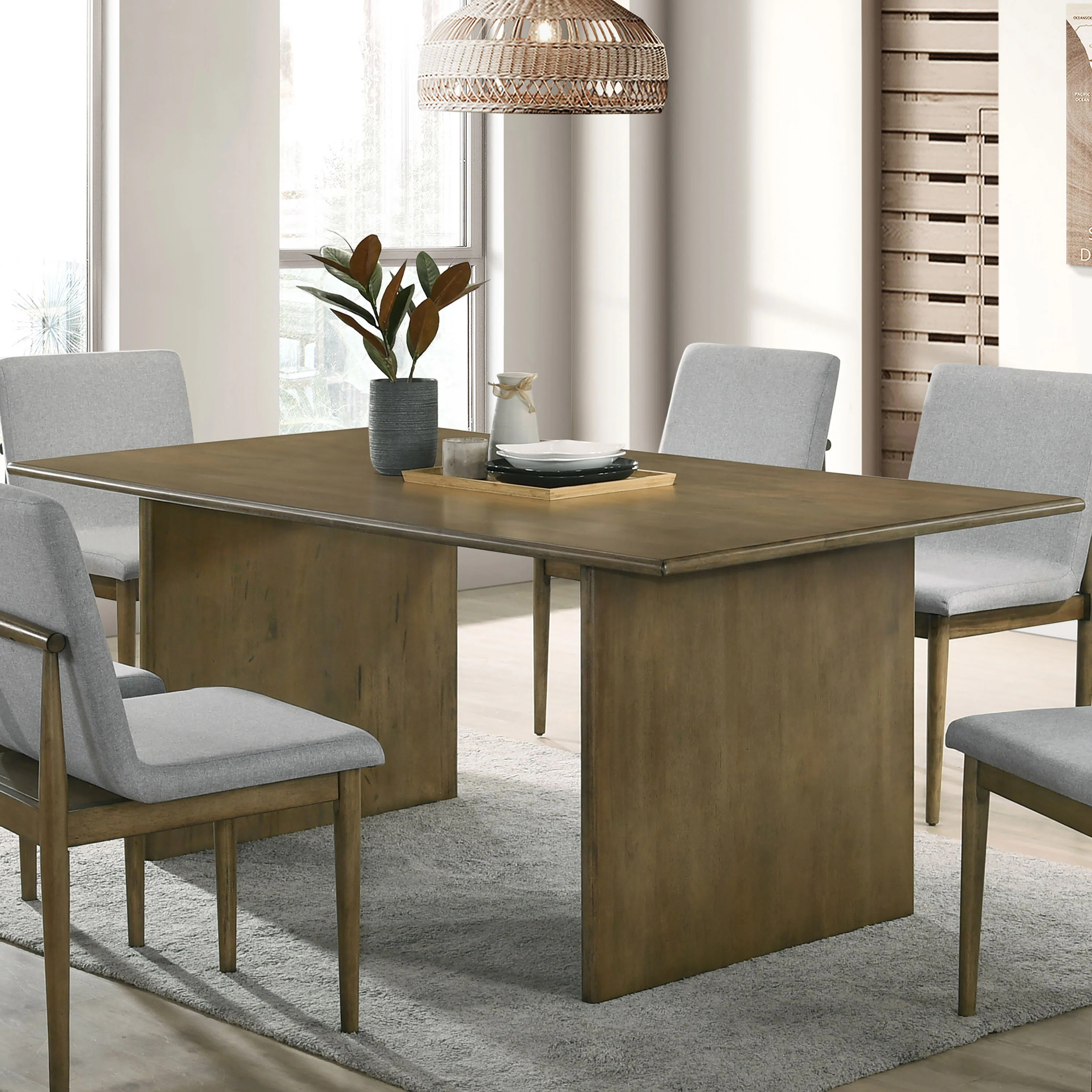 Wade Logan® Chislett Solid Wood Dining Table & Reviews | Wayfair | Wayfair North America