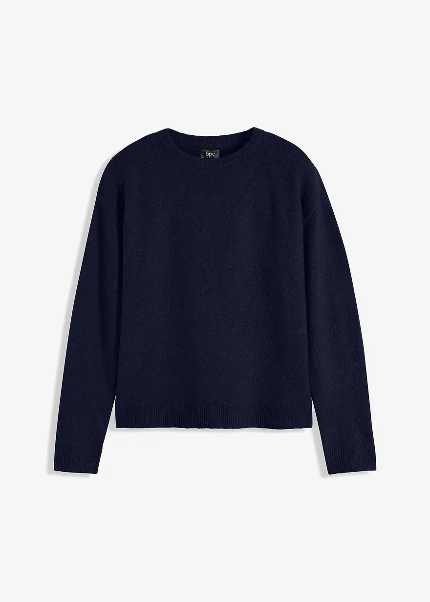 Bequem geschnittener Pullover mit Rundhalsausschnitt - blau | Bonprix DE