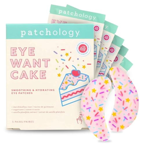 Patchology Eye Want Cake Hydrating & Smoothing Eye Patches – Under Eye Masks for Puffy Eyes, Dark Circles, and Fine Lines – Birthday Cake Inspired Self-Care Essentials, 5-Pack | Amazon (US)