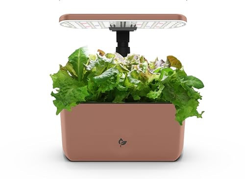 AeroGarden Harvest Lite in Mocha, Soil-Free Indoor Hydroponic Garden with LED Grow Light for Year-Round Gardening of up to 6 Herbs and Vegetables | Amazon (US)