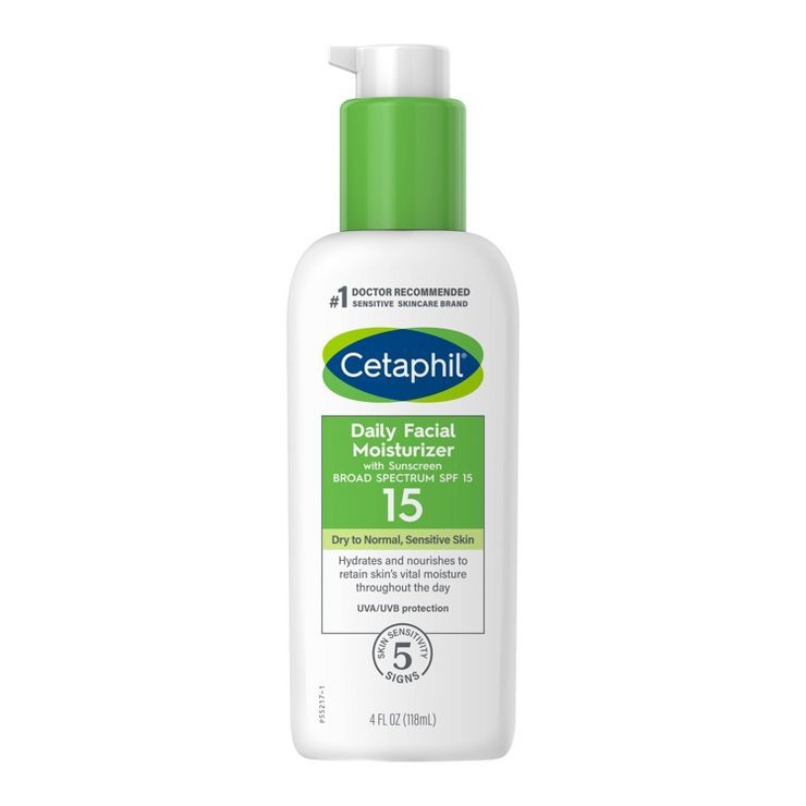 Cetaphil Daily Facial Moisturizer SPF 15 Unscented - 4oz | Target